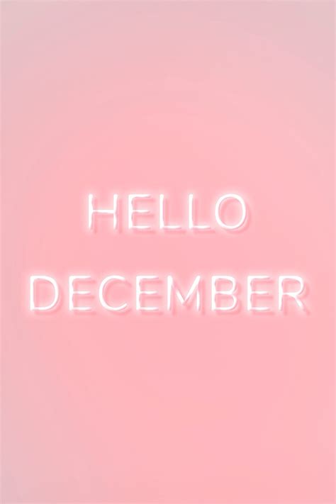 Download Free Image Of Glowing Hello December Neon Text By Hein About
