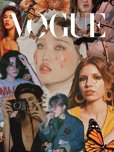 Vintage 90s Vibe Aesthetic Collage Vogue Design Cover Art Aesthetic