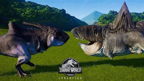Megalodon Rex Vs Megalodon Jurassic Dinosaur Battle Jurassic World Evolution Youtube