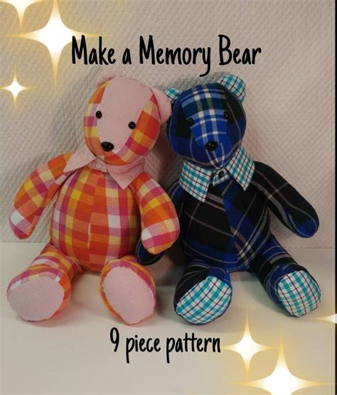 I like to drawn out my pattern on graph and than trace onto tracing paper. 18 Memory Bear 9-piece Pattern Instant download | Etsy | Memory bears pattern, Teddy bear sewing ...