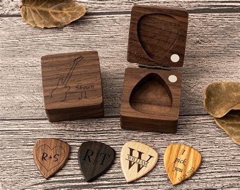 Personalized Wooden Pick Case Wooden Guitar Pick Etsy Australia