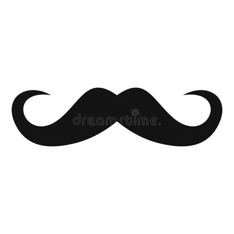 Handlebar Mustache Icon Simple Style Stock Vector Illustration Of