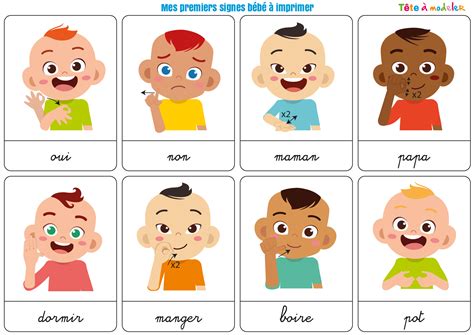 Imprimer Des Cartes Pour Apprendre La Langue Des Signes Avec Bébé