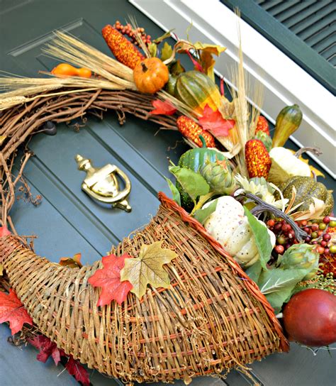 Cornucopia Fall Wreath Celebrate And Decorate