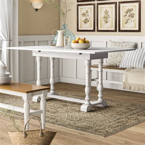 Lilian Farmhouse Trestle Console Extendable Dining Table And Reviews