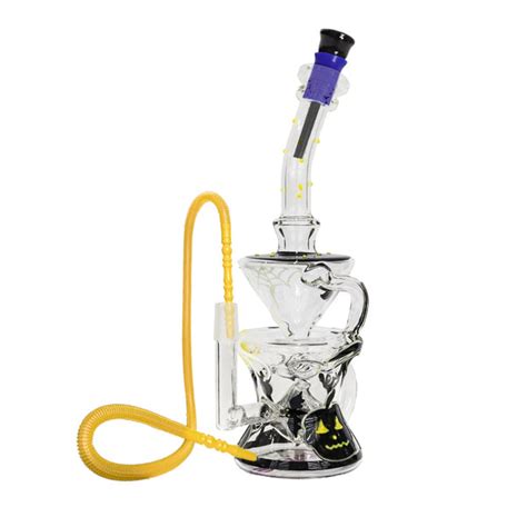 Glass Round Base Waterpipe With Inline Percolator 29cm Shisha Glass