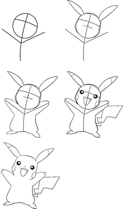 How To Draw Pokemon Pikachu Easy Step By Step Pokemon Drawing Easy