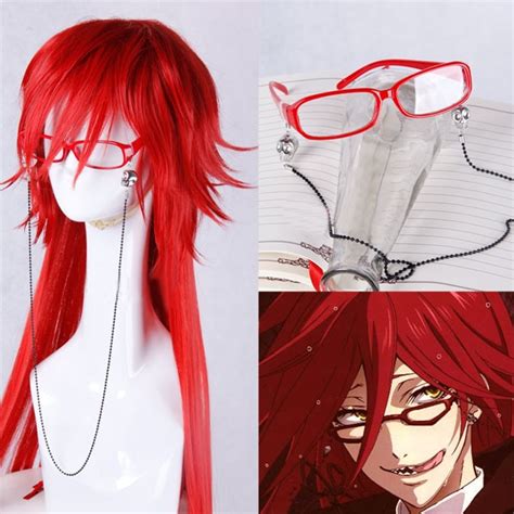 Best Quality Fashion Styled Black Butler Grell Sutcliff Long Red
