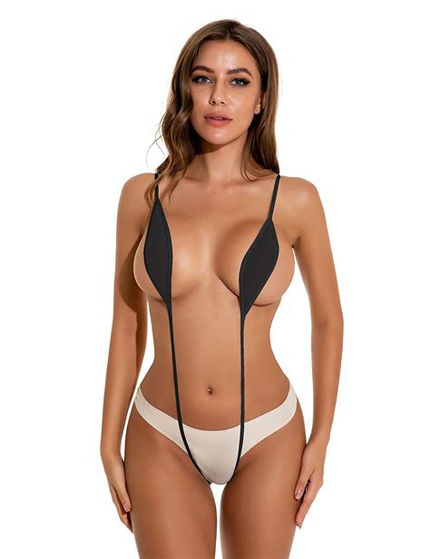 buy afom women sexy teddy lingerie cotton g string micro sling bikini bodysuit online at