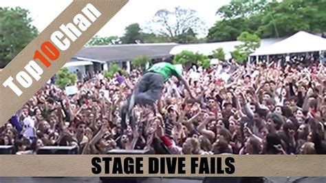 Top 10 Stage Dive Fails Youtube