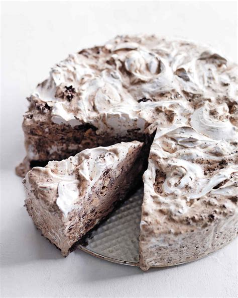 Chocolate Ice Cream Cake With Hazelnuts And Marshmallow Swirl Recipe