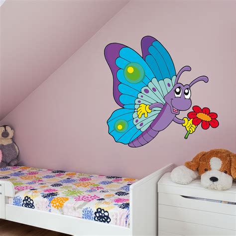 Wallstickers Folies Butterfly And Flower Wall Stickers