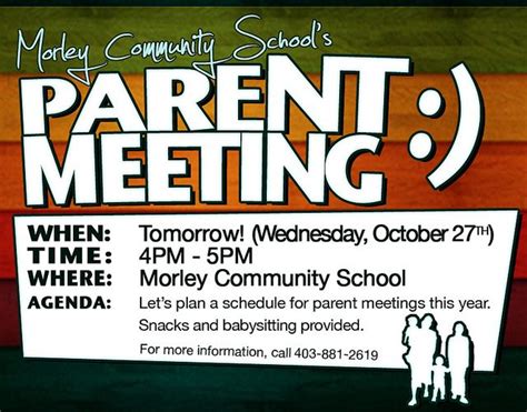Parent Meeting Flyer Projects To Try School Agenda Parenting