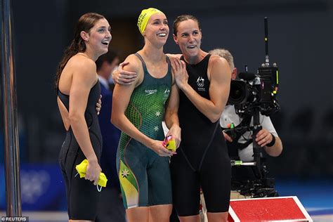 australia womens 4x100m freestyle team smashes record at takes home gold at tokyo olympics