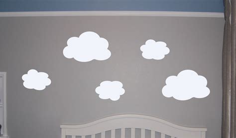 Set Of 5 Clouds Wall Decal Cloud Wall Decal Cloud Decal Etsy