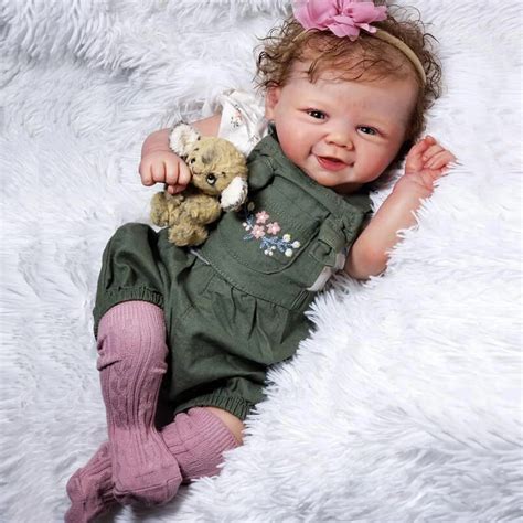 Bebê Reborn Dolls 45cm Vivienne Painted Newborn Baby Doll With Rooted