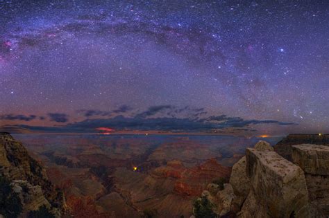Grand Canyon Winter Milky Way Over Mather Point
