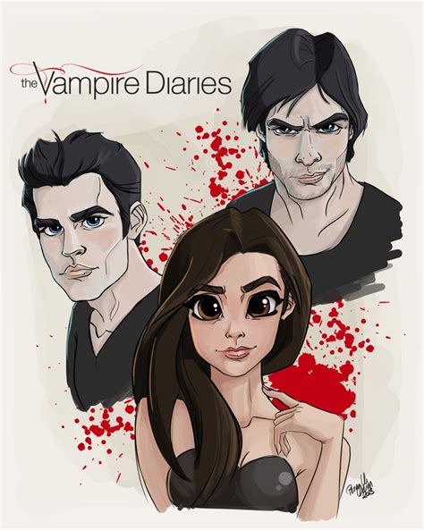 By Pernille Vampire Drawings Vampire Diaries Wallpaper Vampire Diaries