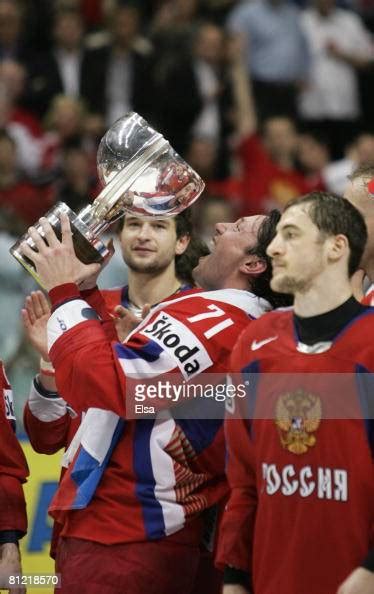 Ilya Kovalchuk Of Russia Holds Up The Trophy As He Celebrates His News Photo Getty Images