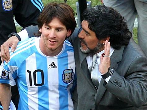a big hug from the heart lionel messi wishes diego maradona all strength in world after