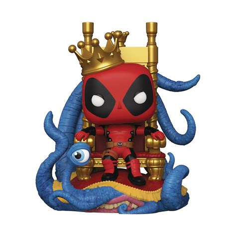 Funko Pop Marvel Heroes King Deadpool On Throne PX Exclusive Deluxe Figure Legacy Comics