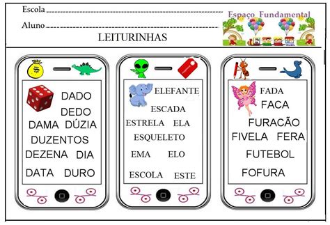 Ficha Diagnóstica De Leitura E Escrita
