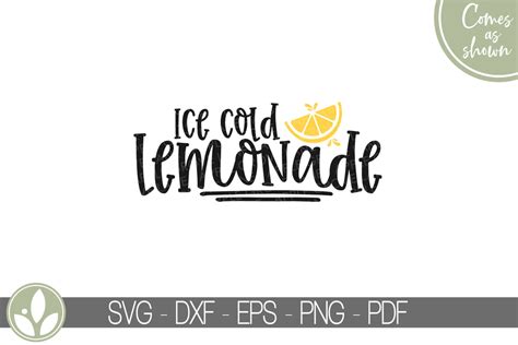 Ice Cold Lemonade Svg Summer Svg Lemons Svg Lemonade Stand Svg