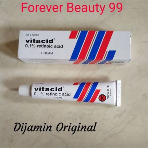 Jual Terbaru Vitacid 01 Cream Tretinoin Krim Jerawat Komedo Krim 01 Di Lapak Mm2 Shop Bukalapak