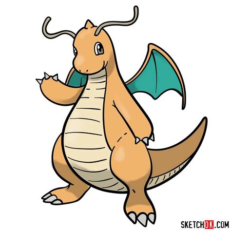Dragonite Drawing Step By Step Learn How To Draw Dragonite From