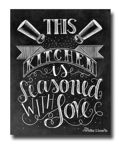 Kitchen Decor Kitchen Art Kitchen Sign Kitchen Print Chalk Etsy