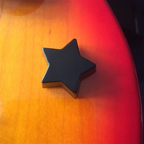 Star Guitar Knob Black Etsy