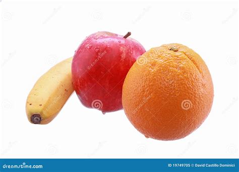 Apple Orange And Banana Stock Image Image Of Food Fresh 19749705