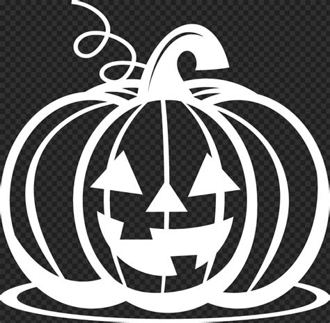 Halloween Outline White Pumpkin Transparent Png Citypng