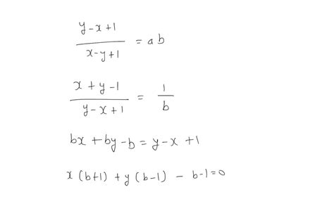 solved solve the following system for x and y in terms of a and b where a b ≠ 1 { x y 1 x y