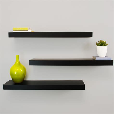 Customer Image Zoomed Modern Floating Shelves Black Wall Shelves