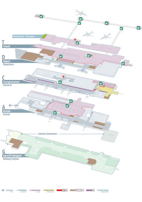 Genève Aéroport Terminal Map Airport Map Business Travel Airport