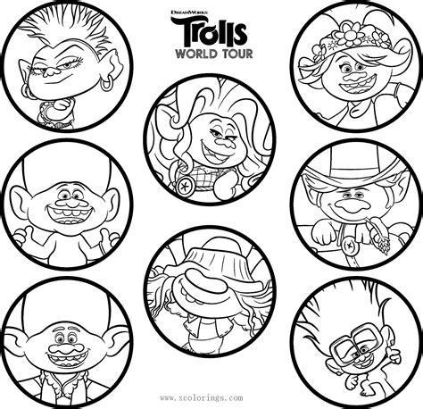 Coloring Pages Of Trolls World Tour Coloring Pages