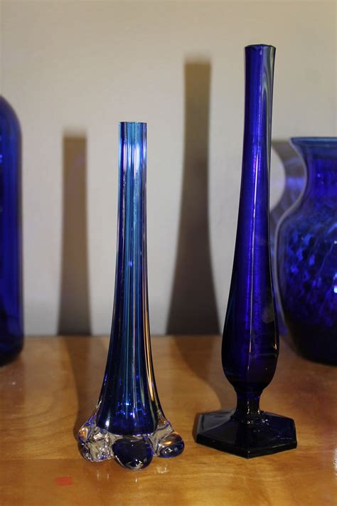 Cobalt Blue Bud Vases 2 Available 8 And 91 2 Tall Southern Vintage Rental Blue Weddingtableware