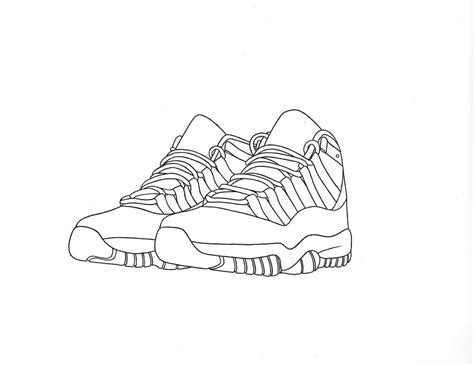 Air Jordan 11 Drawing At Getdrawings Free Download