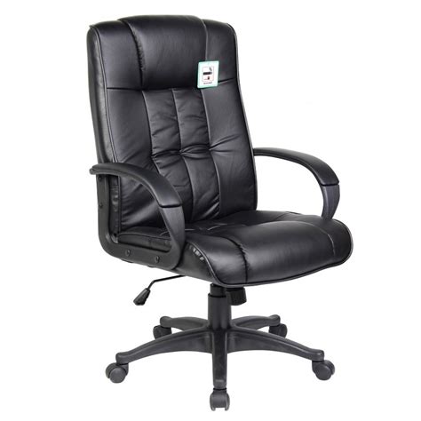 Shop with afterpay on eligible items. Black Leather Padded Executive Computer Office Chair