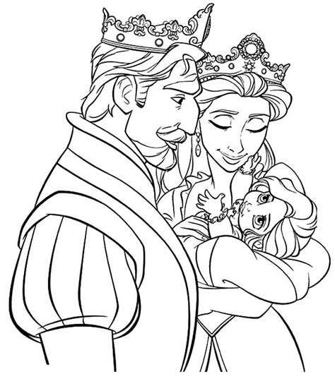 Showing 12 colouring pages related to queen. Tangled King And Queen Watch Their Princess Coloring Pages ...