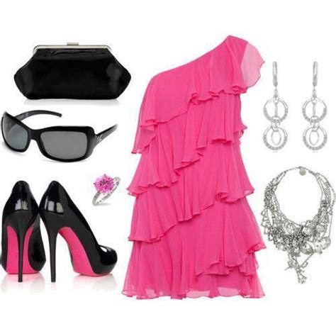 Pink And Black So Me Party Dress Outfits Pink Outfits Pretty