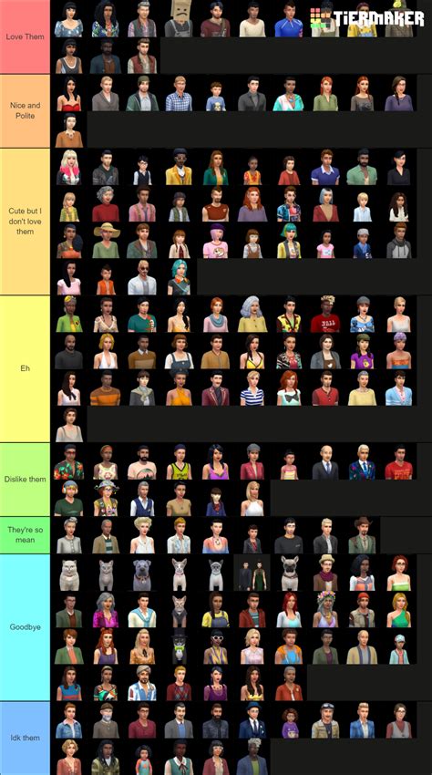 I Ranked Every Sims 4 Townie Ranked By Like To Idk Them Rsims4