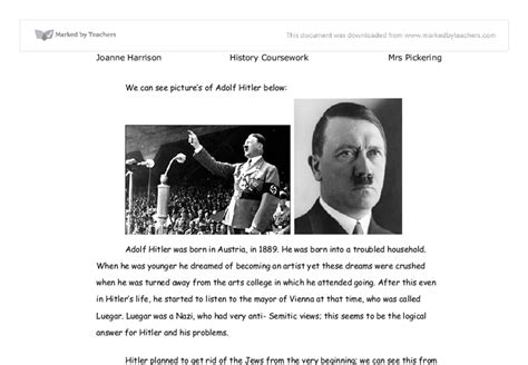 Adolf Hitler Gcse History Marked By