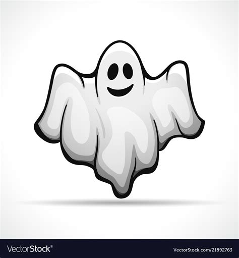 Ghost On White Background Royalty Free Vector Image