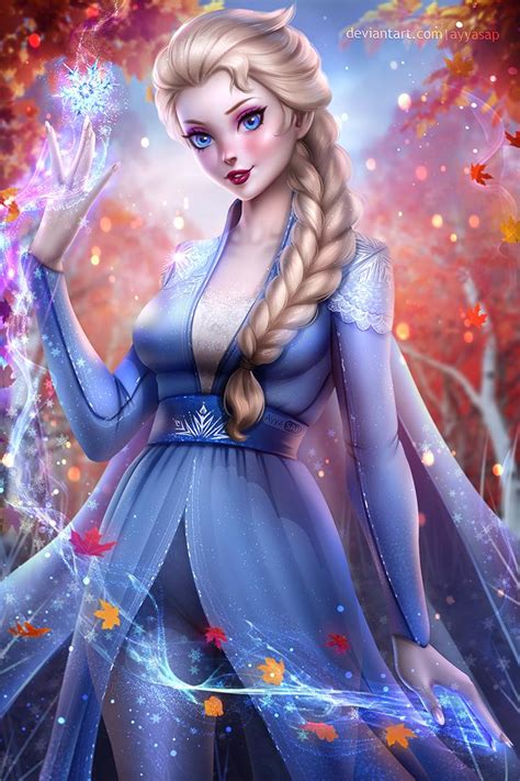 Queen Elsa Frozen 2 By Ayyasap On Deviantart Anime Desenhos