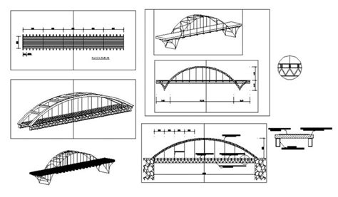 Four Different Types Of Bridges Are Shown In Black And White Including