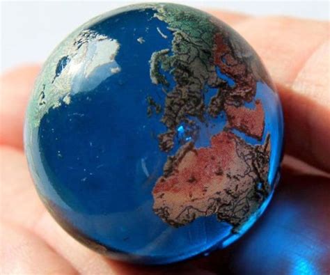 Planet Earth Marble Earth Globe Recycled Glass Globe