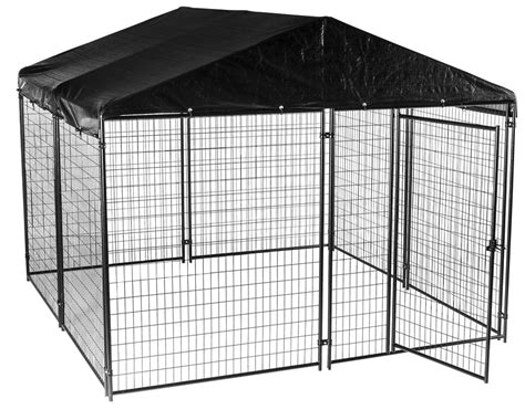 Lucky Dog Modular Box Kennel With Roof And Cover 10x10 Dens And Kennels