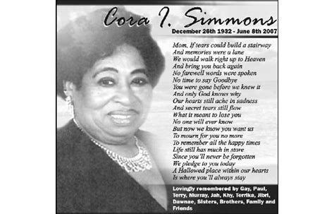 Cora Simmons Obituary 2012 Hamilton Bermuda The Royal Gazette